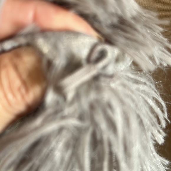 She + Sky Mocha Faux Fur Layered Hippie Shag Open Front Coat Size L‎ (891) - Picture 10 of 13